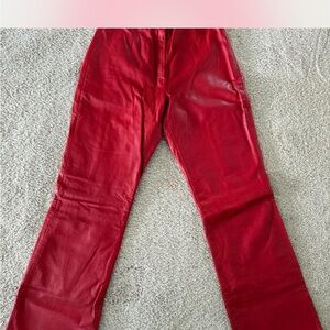 Vintage Wilsons Leather Bold Red Trousers size 36